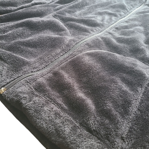 Lands’ End Black Fleece Full Zip Jacket XL 18-20 Women’s Warm Cozy Soft Plush - Picture 4 of 9